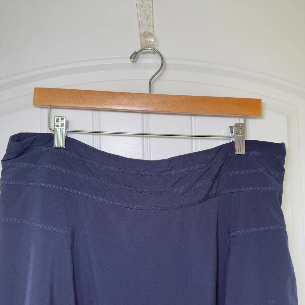 Athleta All Day Navy Flare Athleisure Outdoor Utility‎ Preppy Skort 14 A Line
